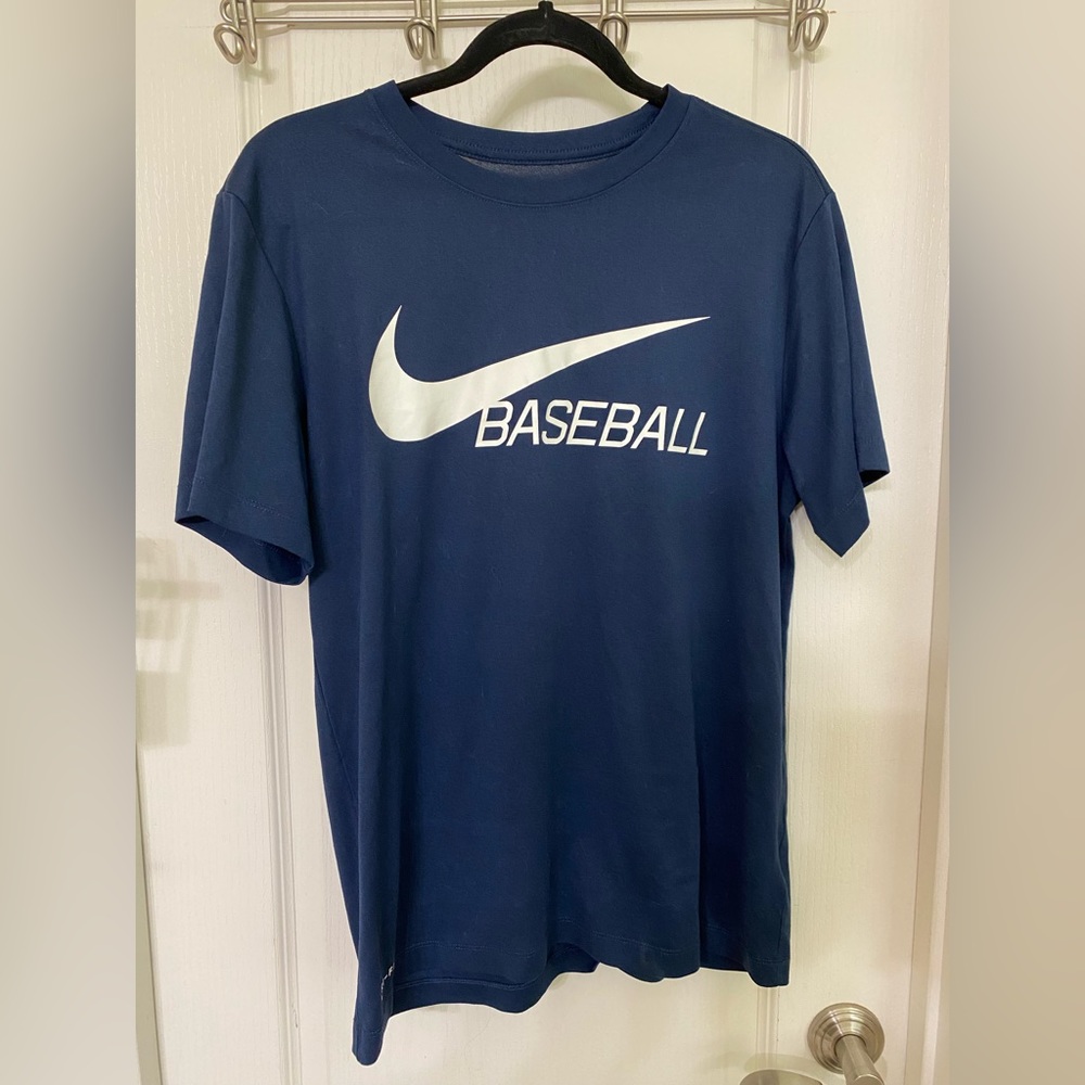 Nike Men’s Medium Dri-Fit Navy Baseball T-shirt